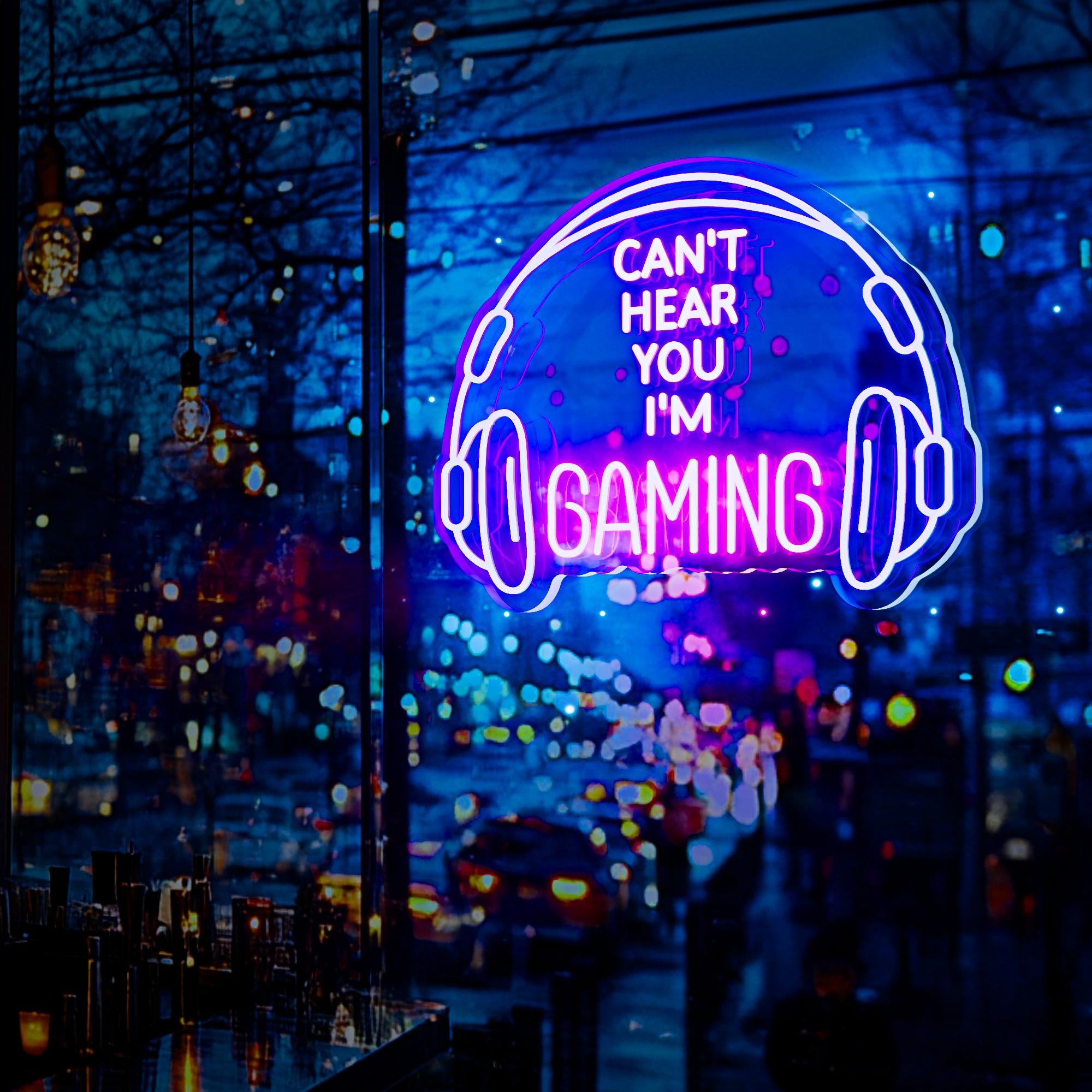 Gaming Neon Sign, Large Bright and Dimmable Colored LED Headset Gamer Neon Light, Headphone Lightup Game Signs for Game Zone Room Boy Gifts