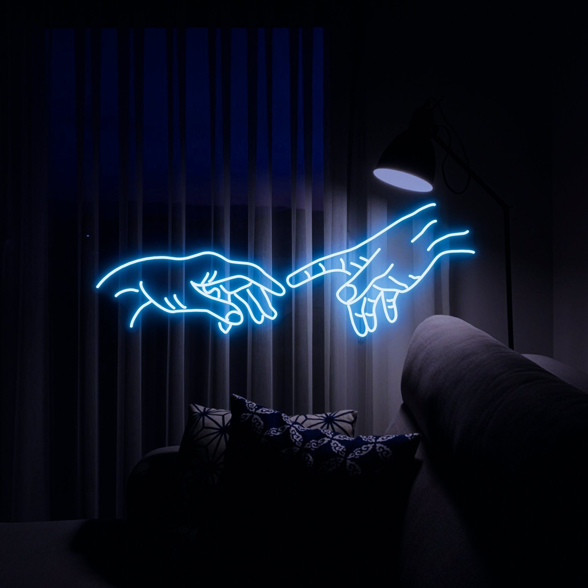 Hands of God Neon Sign, Hand of God Wall Art Neon Sign, Interior Bedroom Neon Light Decor, Hand of God Jesus Light Sign, Hand Joint Led Sign