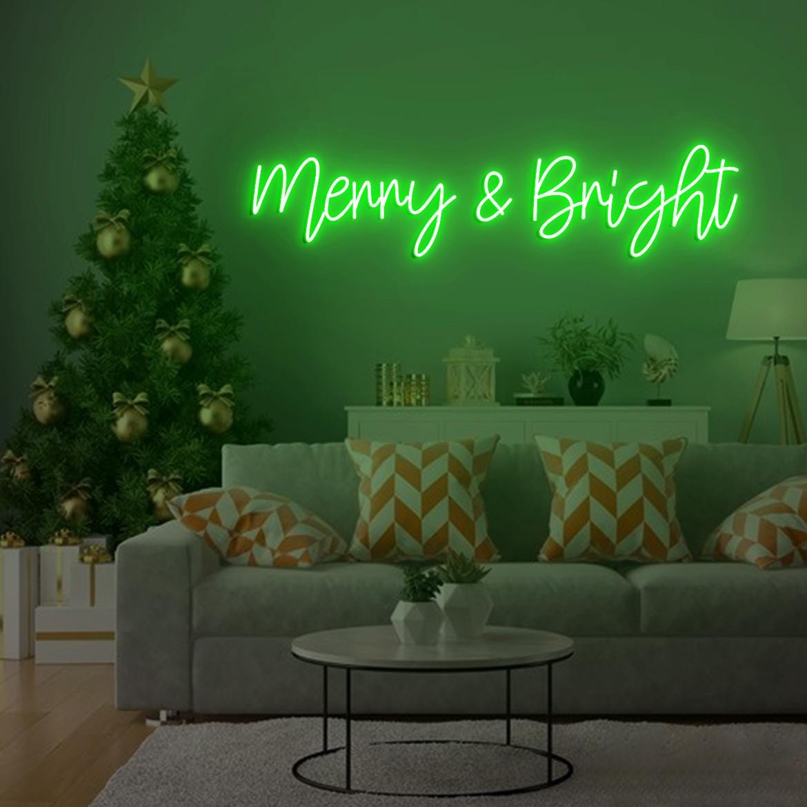 Merry and Bright Neon Sign, Merry Bright Holiday Home Decor, Sign for Xmas decor, Decorative Sign for Christmas Festive, Holiday Signs
