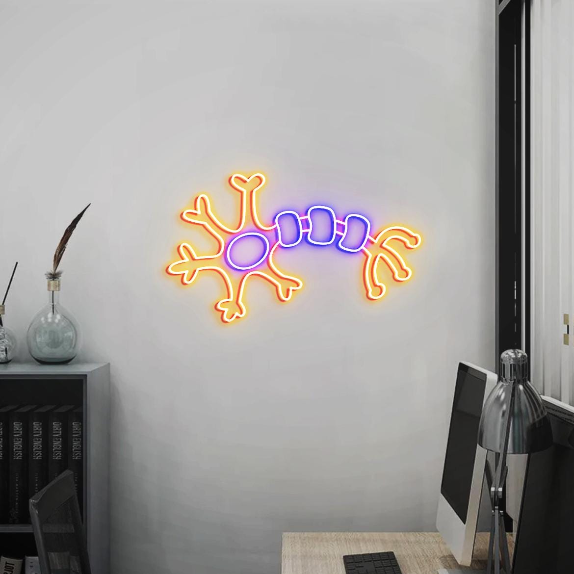 Neuro Neon Sign, Neuron Art for Medical Office Decor, Neuro Shaped Wall Decor, Cute Gifts for Neurology Graduation, Nursing Student Gifts