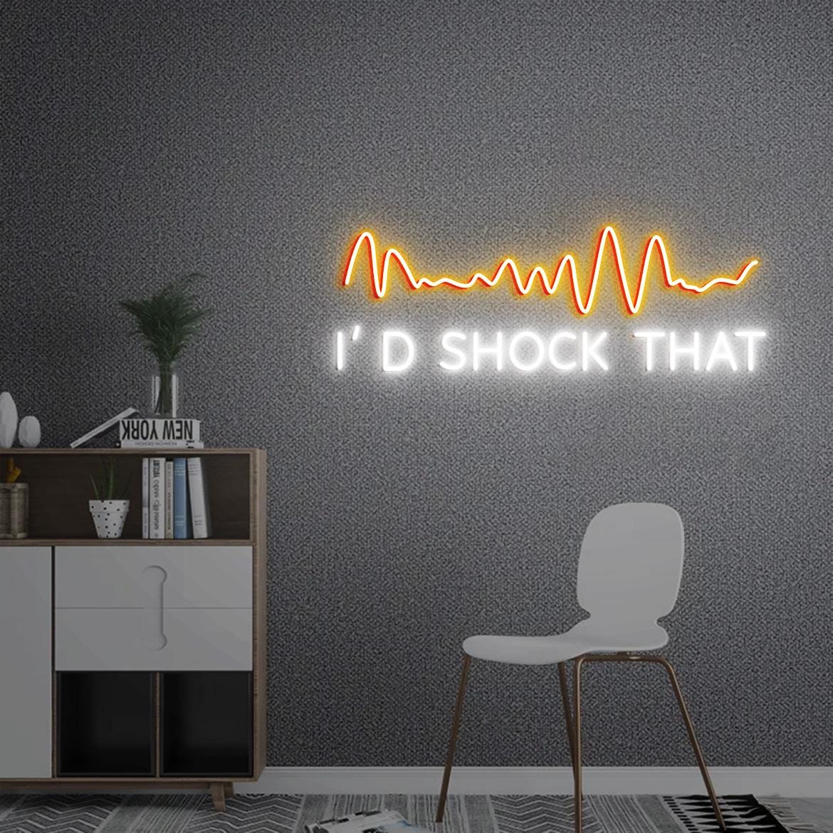 I'd shock that Neon Sign, Funny Nursing, Gift for Nursing Student, Sign for Nurse Room Decor, Cardiology Heart Nurse, Nursing Sign