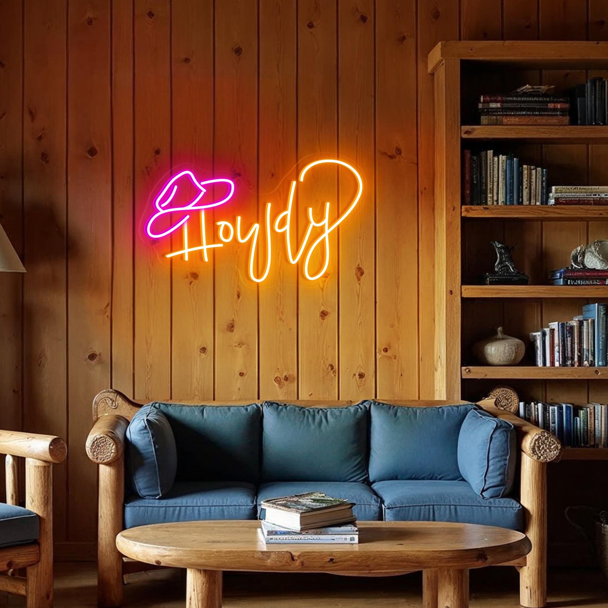 Howdy with Hat Neon Sign, Western Cowgirl LED Neon Light, Howdy Neon Sign, Cowboy Hat Neon Sign, Party Neon Sign, Texas Howdy LED Wall Light