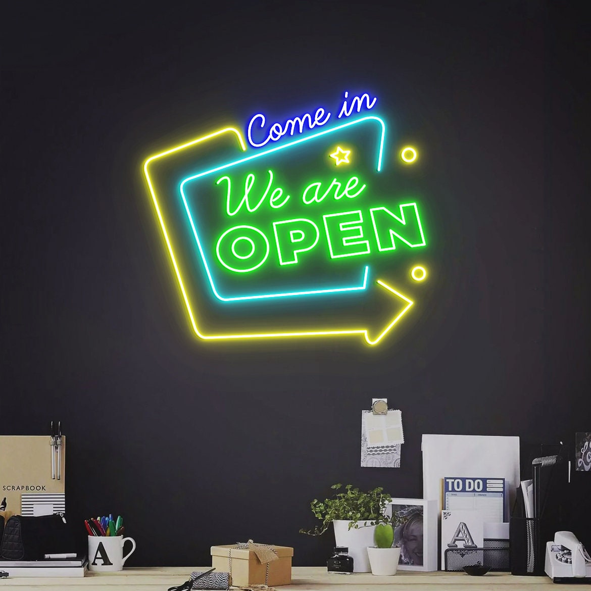 Come in We Are Open, Led Neon Sign, Custom Open Neon Light, Business Store Modern Open Sign, Shop Door Sign