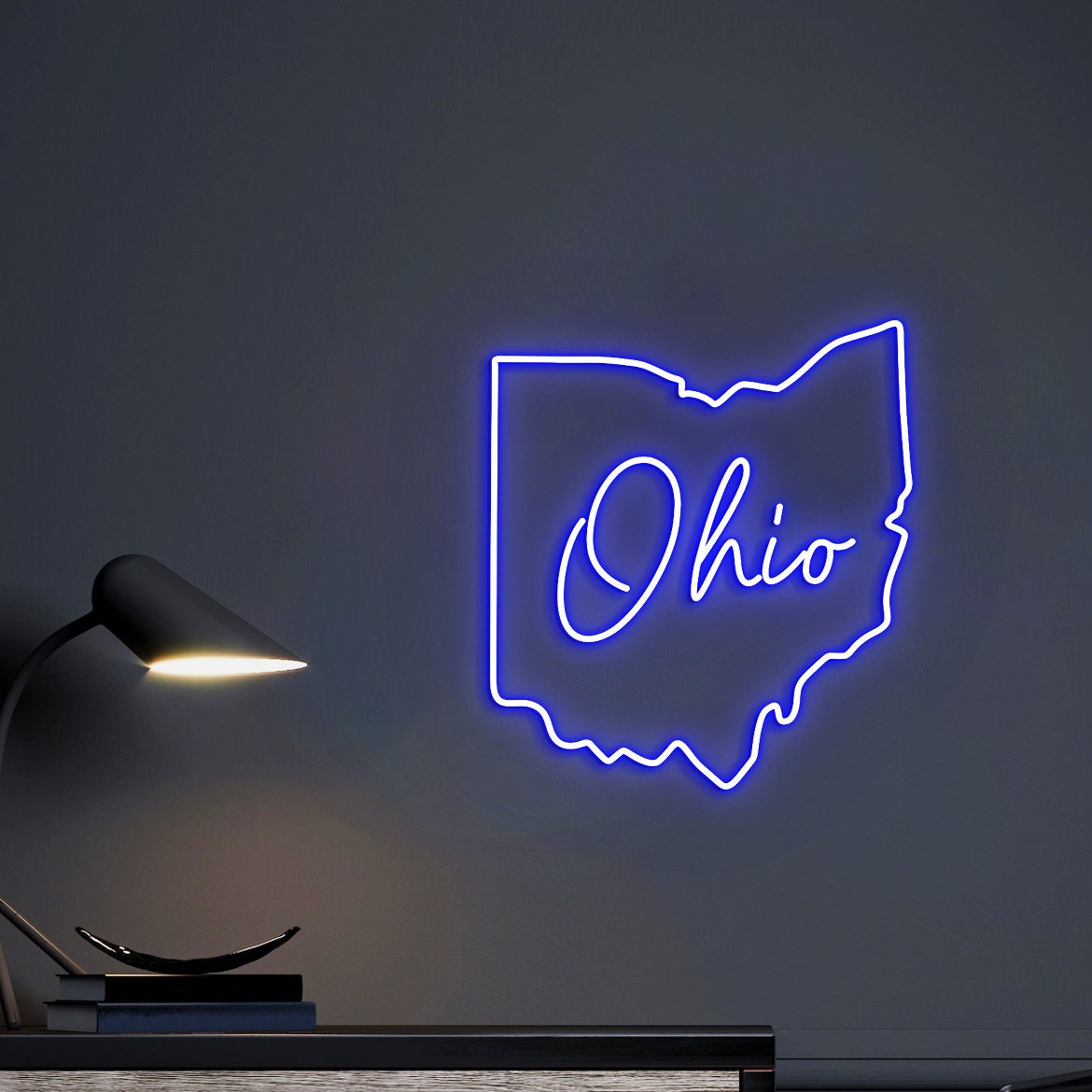 Ohio State Neon Light, Ohio Outline, Ohio Map Decor, Neon Light Sign Ohio State Sign, Ohio Gift