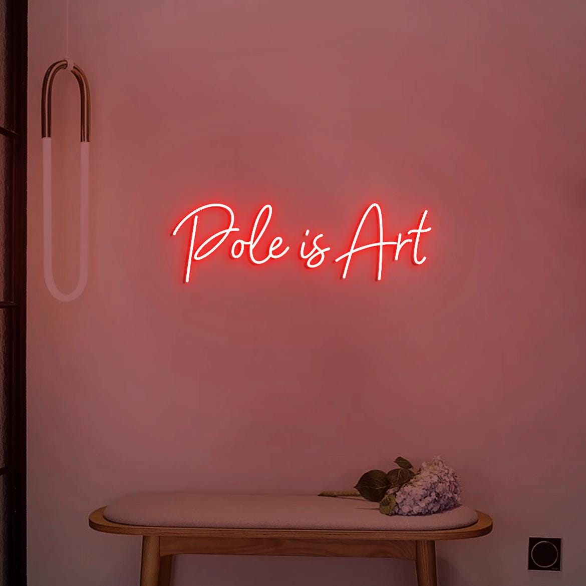Pole is Art Neon Sign, Pole Dancing Classes Wall Art, Neon Sign for Pole Studio Decoration, Home Pole Room Decor Idea, Gift for Pole Dancer