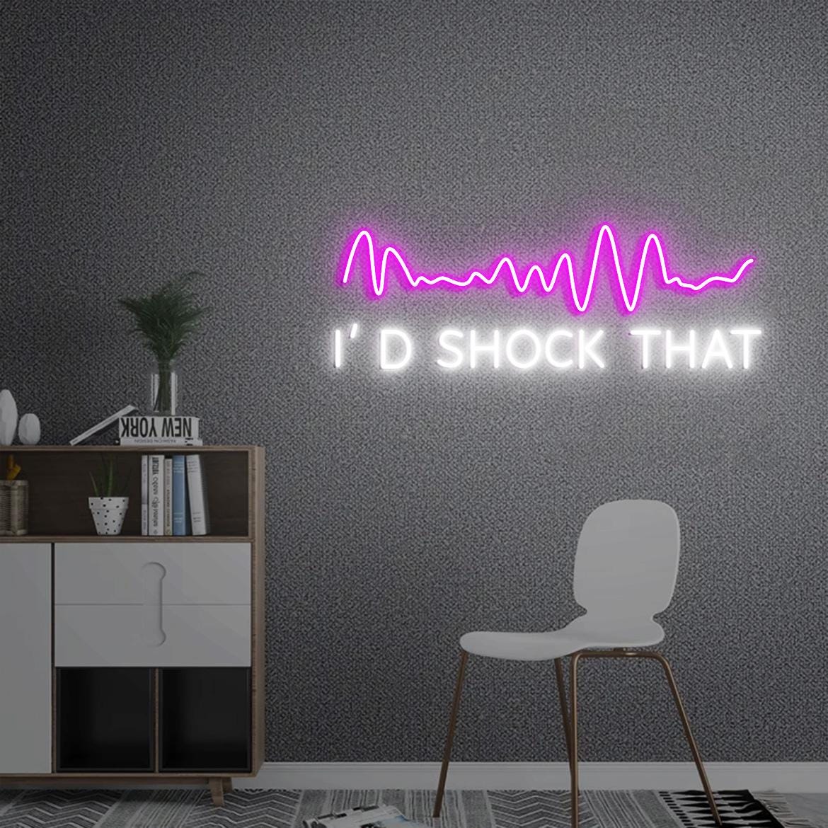 I'd shock that Neon Sign, Funny Nursing, Gift for Nursing Student, Sign for Nurse Room Decor, Cardiology Heart Nurse, Nursing Sign