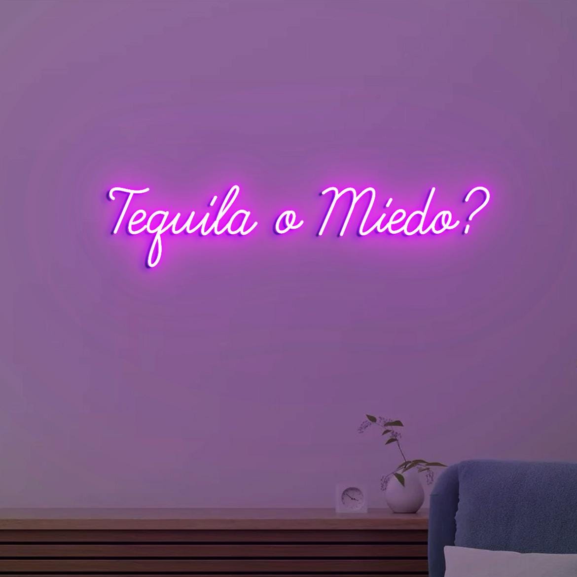 Tequila o Miedo Neon Light Sign, Bar Tequila Decoration, Tequila Led Neon Light Decor Wall, Tequila Bar Club Neon Light, Tequila Signs