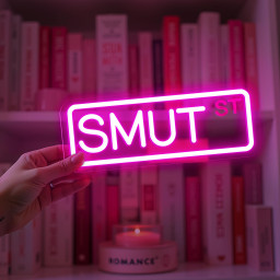 Smut ST Neon Sign Custom LED Light for Smut Reader Romance Readers Gift Book Nook Light Aesthetic Reading Room Wall Art Bookish Neon Sign