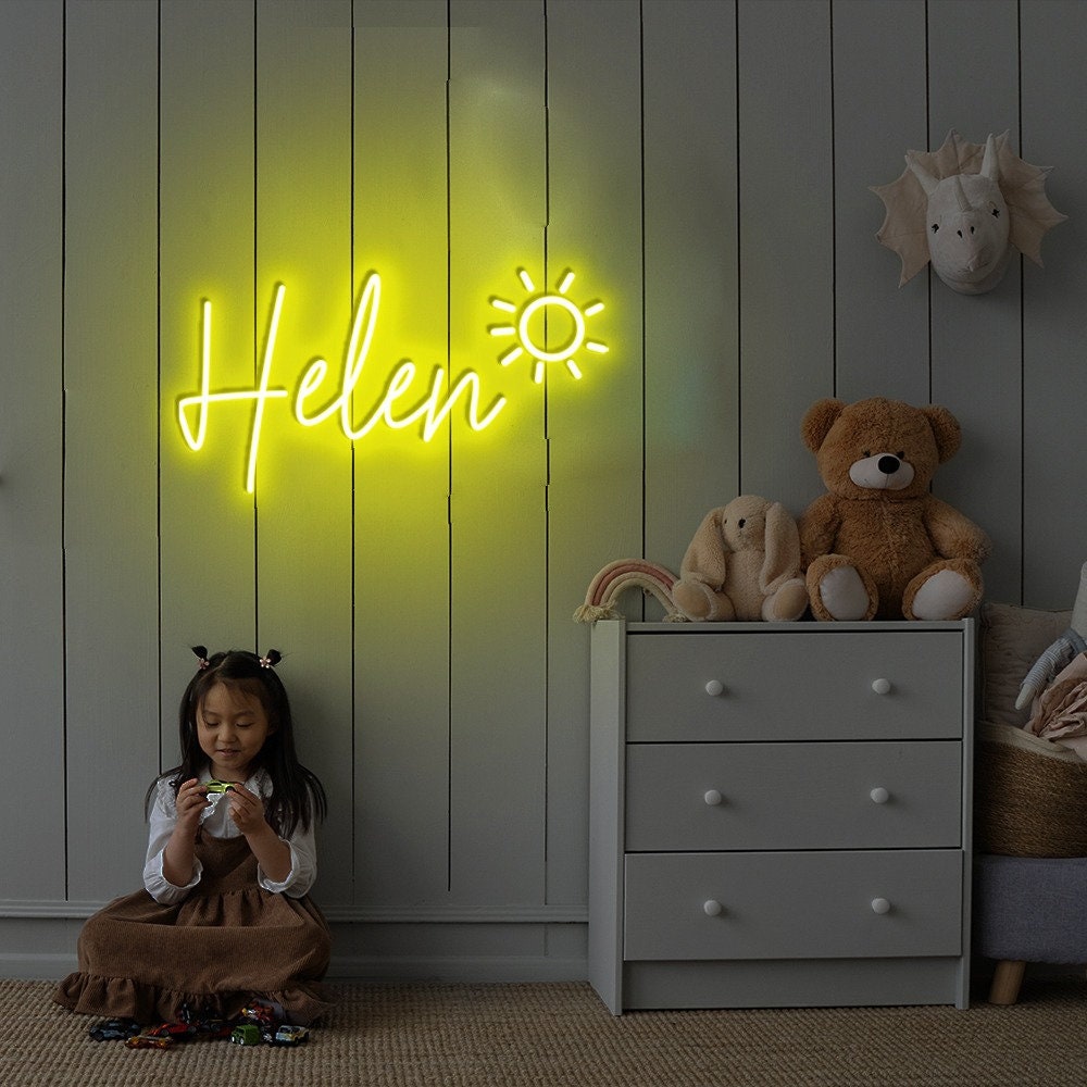 Custom Neon Name Sign For Kids Bedroom, Neon Sign Custom Battery Powered, Personalized Gift For Girls Bedroom, Nursery Decor, Wall Decor
