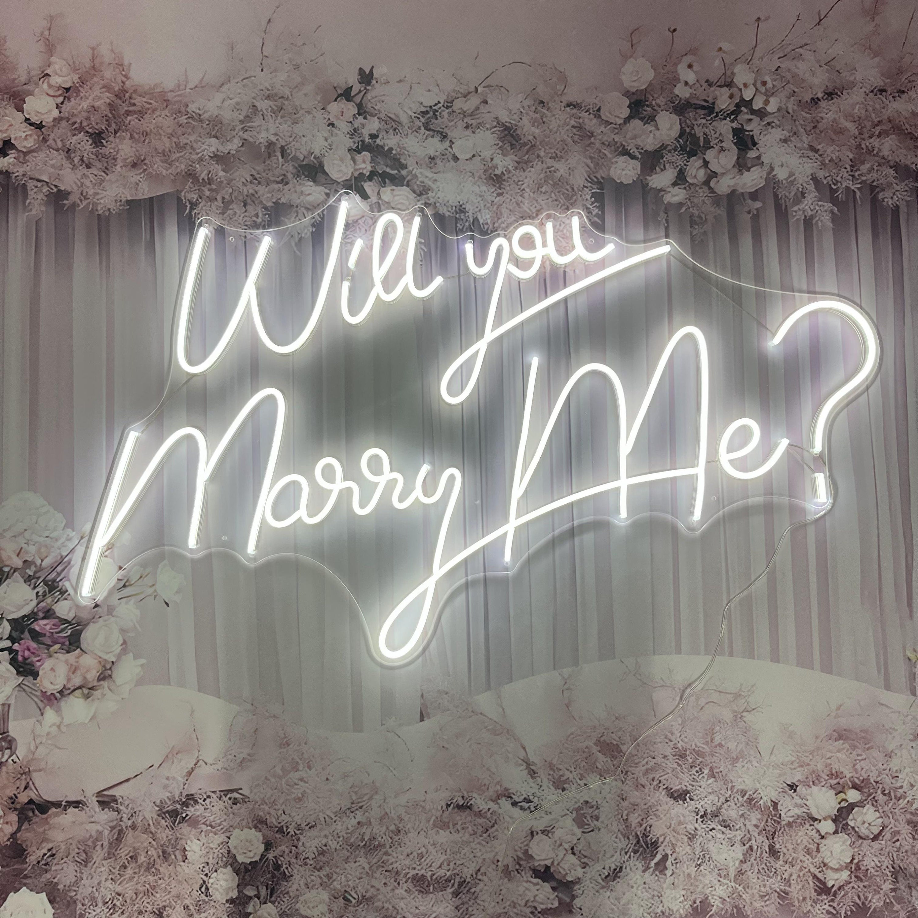 Custom Neon Sign| Will You Marry Me? | Neon Signs Wedding | Neon Sign Custom| Wedding Neon Sign |Neon Sign Wall Decor | Neon Sign Art