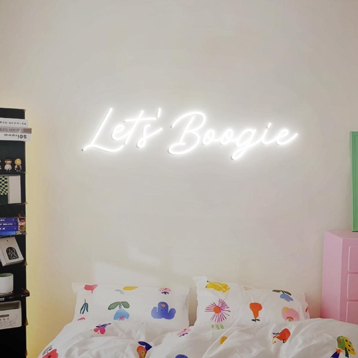 Let's Boogie Neon Sign, Boogie Disco Themed Party Wall Neon Sign, Boogie 70s, 80s Party Prom Decor, Boogie Party Addition Decor