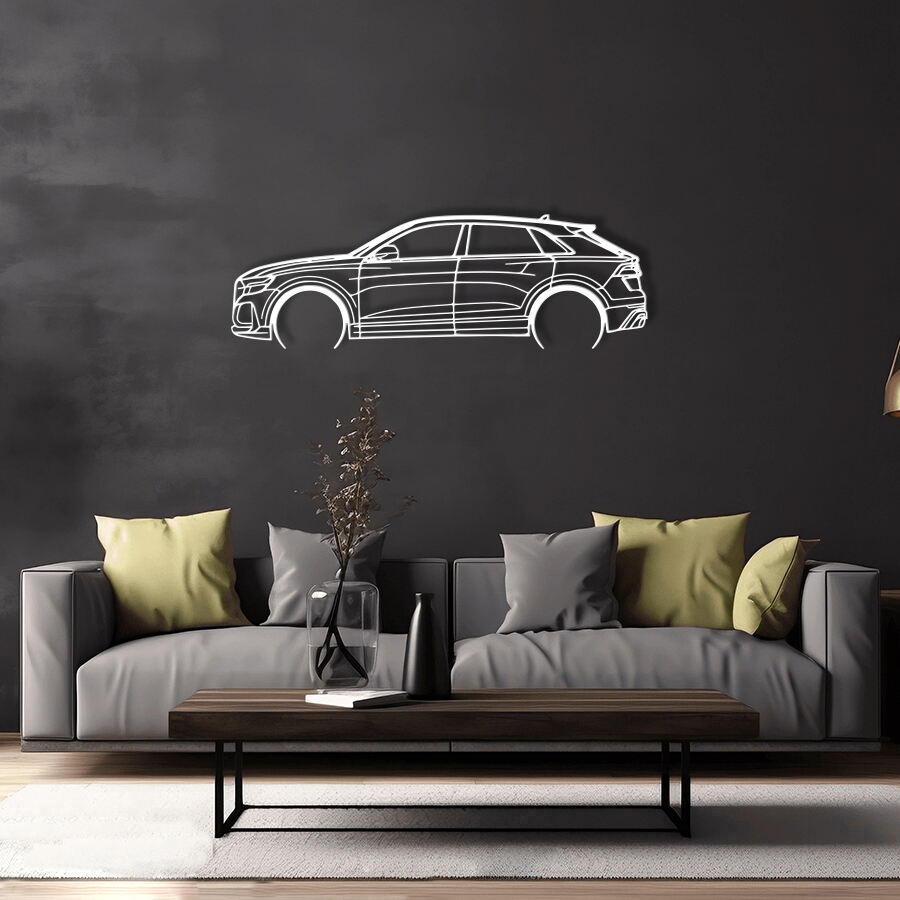 Audi Q8 Raised Steel Wall Art