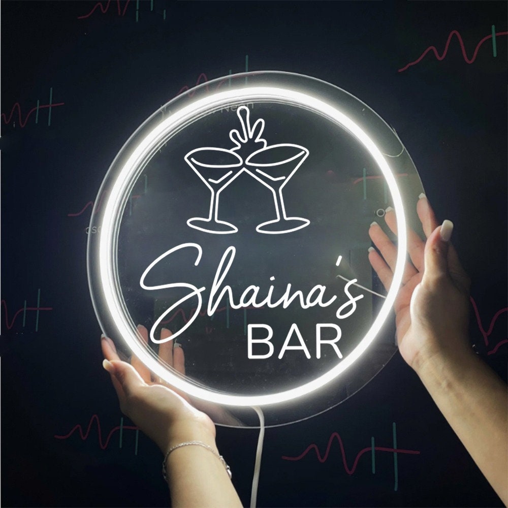 Custom Bar Neon Light, Cocktail, Led Light Personalized Gifts, Home Bar Party Decor, Beer Signs, Champagne Beer LED Decor Club Signage Gifts