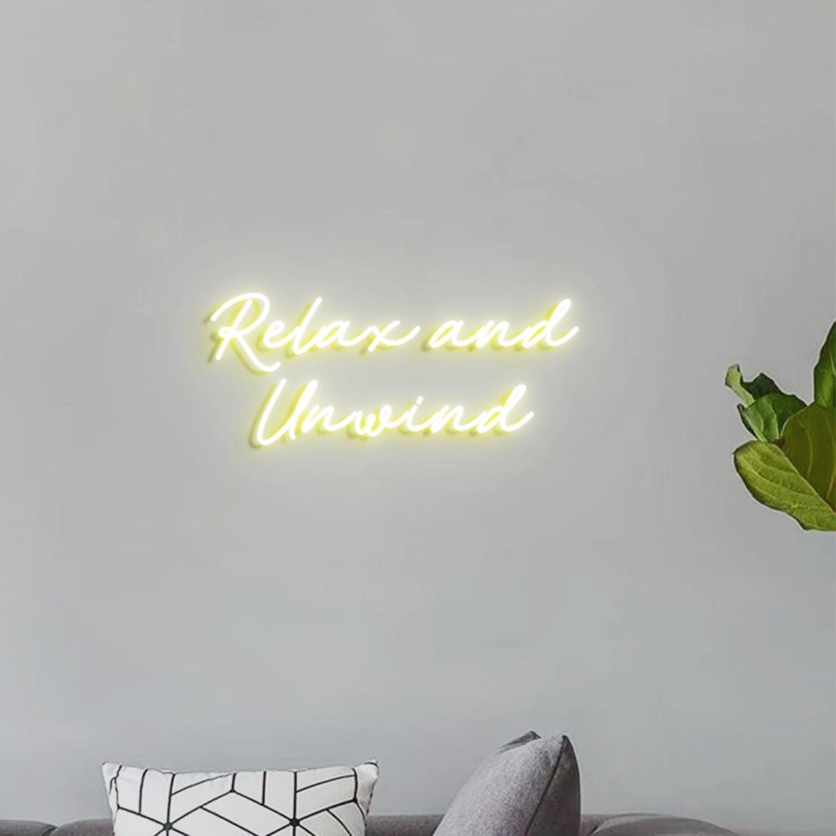 Relax and Unwind Sign, Neon Sign for Bathroom Spa Room Decor, Spa Salon Room Signs, Relax Sign for Massage Room, Unwind Sign Bathroom Room