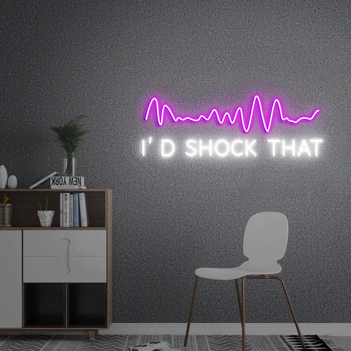 I'd shock that Neon Sign, Funny Nursing, Gift for Nursing Student, Sign for Nurse Room Decor, Cardiology Heart Nurse, Nursing Sign
