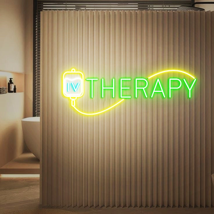 IV Therapy Neon Sign, Iv Injection Room Wall Decor, Med Spa Salon Neon Sign, IV Nutrient Therapy Room Decoration, Iv Drip Led Signs
