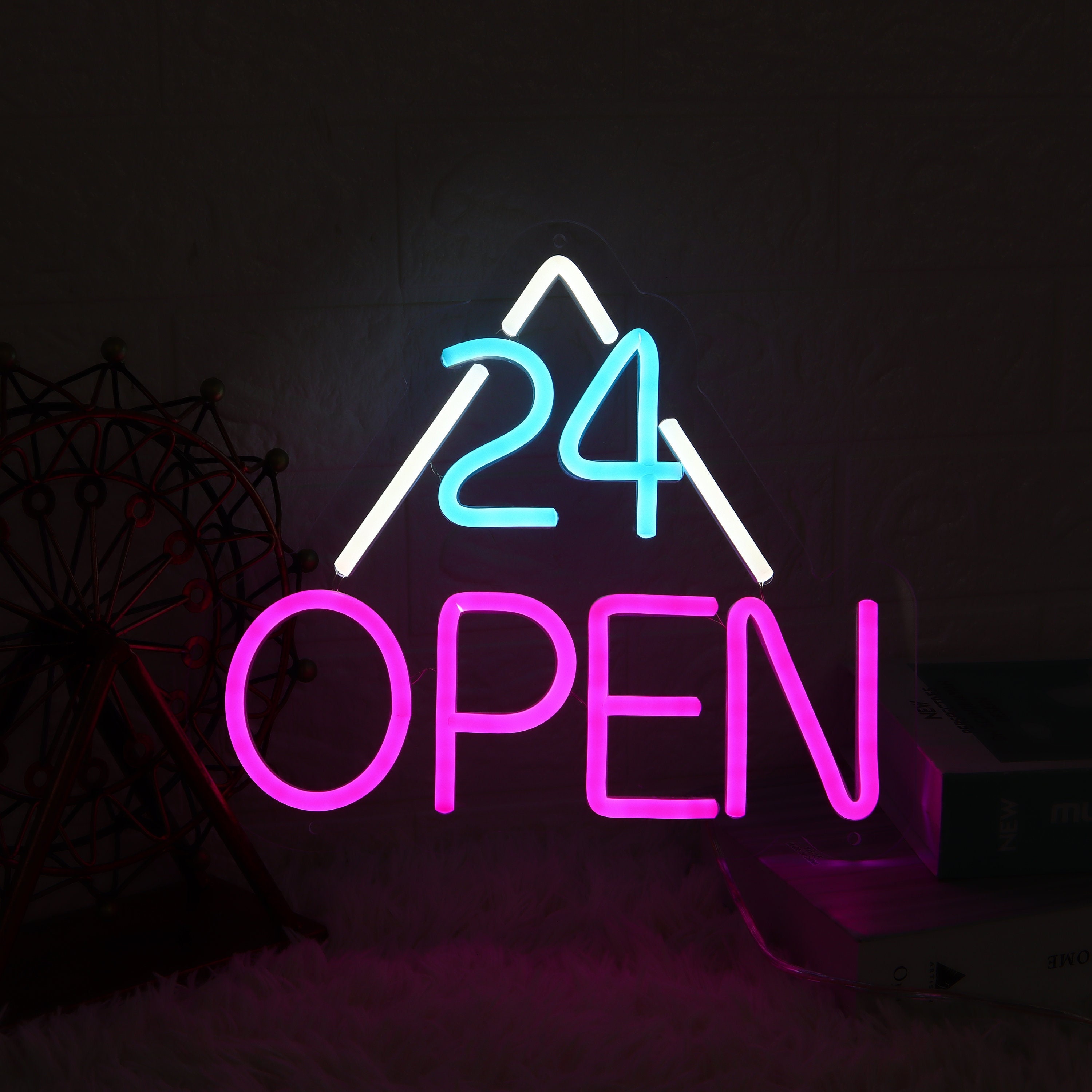 OPEN Sign |Neon Wall Decor| Neon Open Sign| Neon Lights for Bar Salon Stores|Hotel OPEN 24 Hours Neon Sign|Hair salon Restaurant Decor