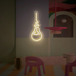 Light Bulb Decoration Flex Silicone LED Neon Sign/ Flexible Silicone LED Neon Light Decoration for Home/ Personalized Neon Light Bulb Sign