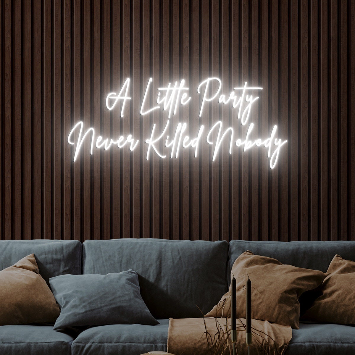 A Little Party Never Killed Nobody Neon Sign, Party Decor, Pink Led Sign Light for Party Event Decor