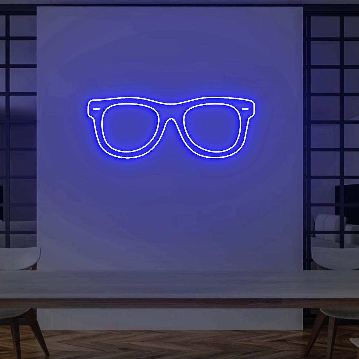 Eyeglasses Neon Sign, Big Glasses Large Glasses Neon Light Sign Wall Decor, Glasses Outline for Optical Office Wall, Optometrist Gifts