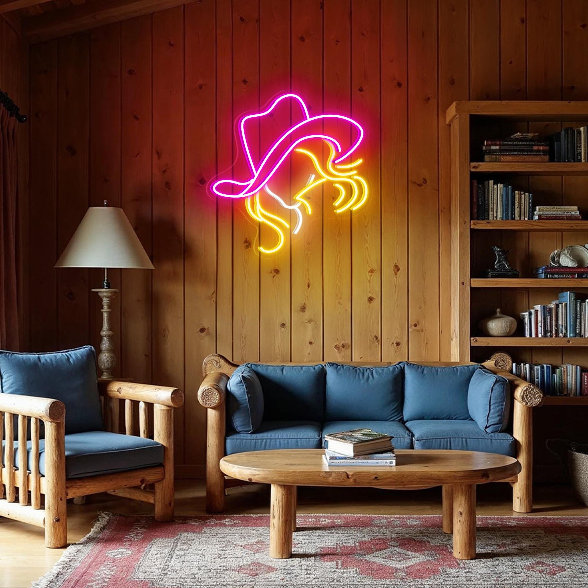 Cowgirl Neon Sign Western Aesthetic LED Light Cowboy Hat Wall Art Country Room Decor Bar Party Sign Personalized Gift for Her Ranch Style