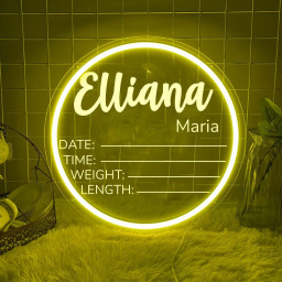 Custom Baby Arrival Announcement Neon, Baby Name With Birth Stats, Baby Name Reveal, Personalized Baby Announcement Neon, Neon for Hospital