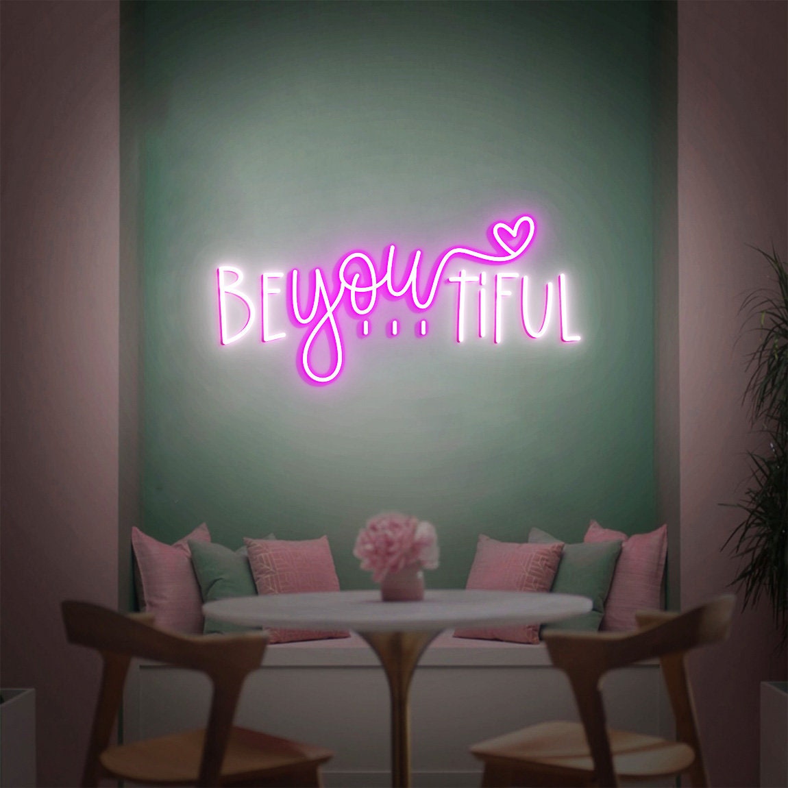 Custom Be You Tiful Sign, BeYouTiful Sign for Girl Bedroom Decor, Makeup Room Sign, Custom Beautiful Sign Gift for Beauty Salon