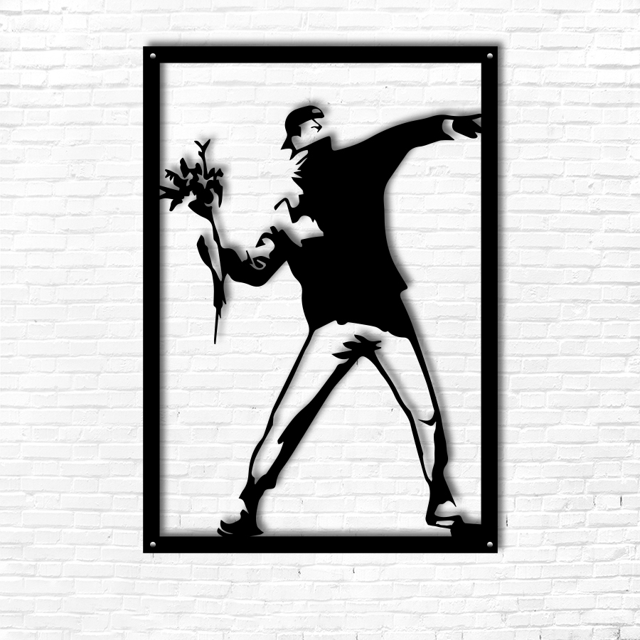 Banksy – Love Is In The Air (Flower Thrower) Adaption