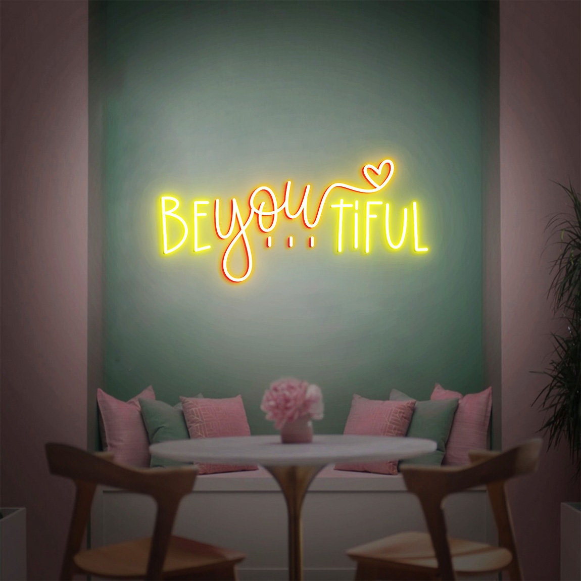 Custom Be You Tiful Sign, BeYouTiful Sign for Girl Bedroom Decor, Makeup Room Sign, Custom Beautiful Sign Gift for Beauty Salon