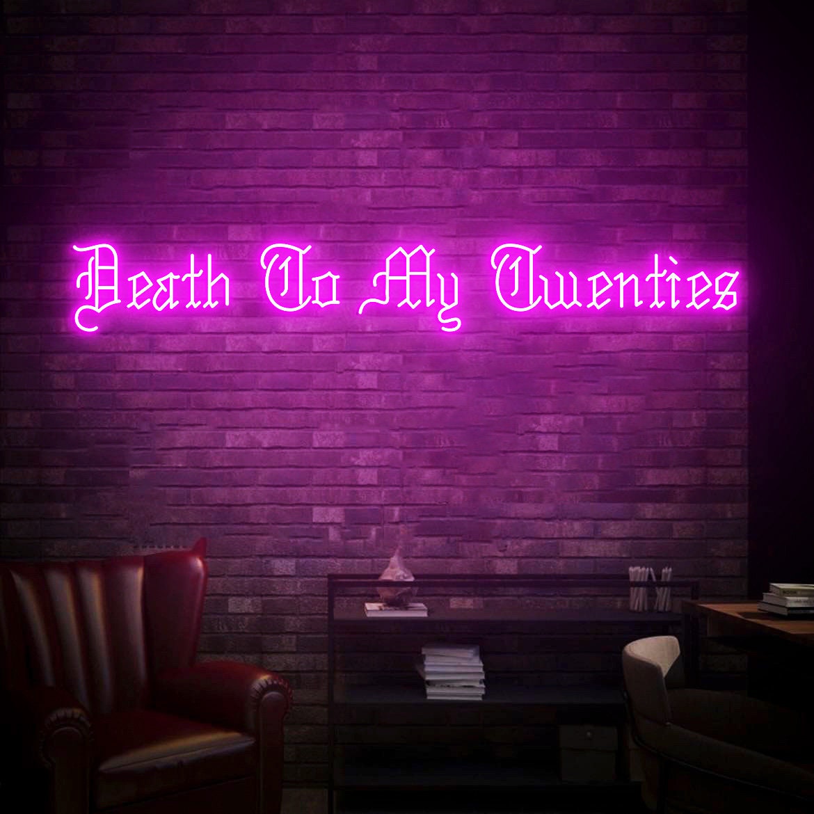 Death to my Twenties Sign, Gothic Death to My 20s Birthday Party Neon Light Sign, Rip 20s Funeral Birthday Party Backdrop Decor