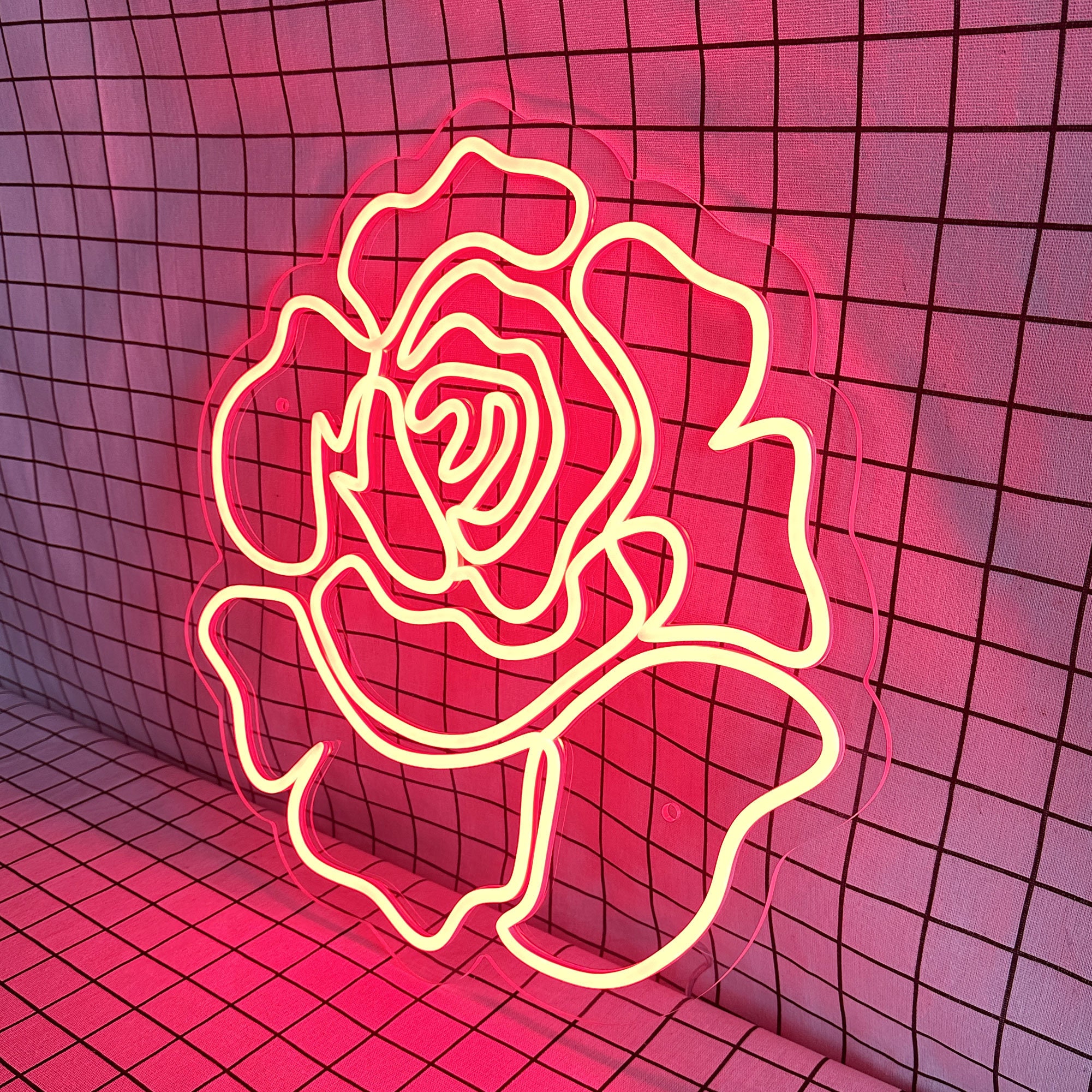 Rose Neon Light, Neon Sign Light Decor, Rose Bedroom Neon Sign, Bedroom Neon Lights, Home Neon Lights, Rose Wall Decoration