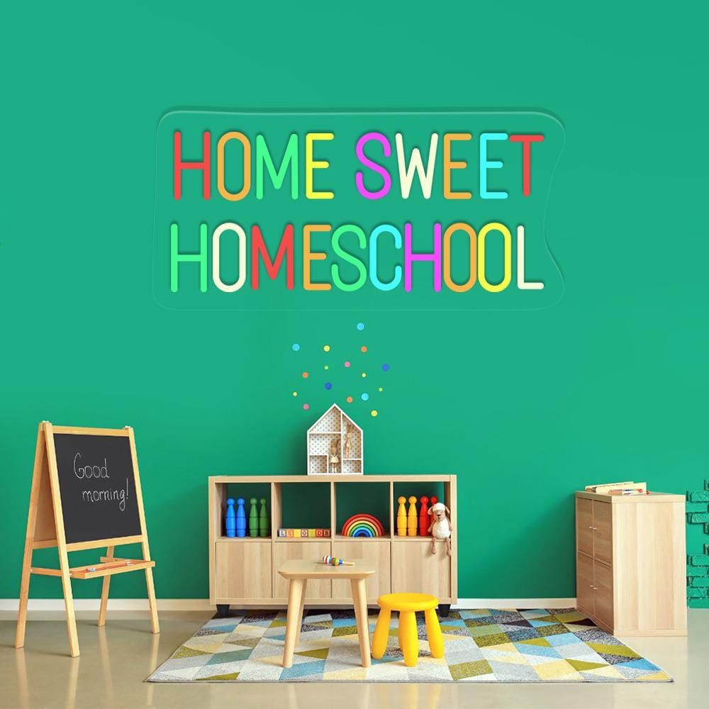 Home Sweet Homeschool Neon Sign, Positive Affirmation, Kids Wall Neon, Growth Mindset, Classroom Decor, Positive Classroom, Education Gifts