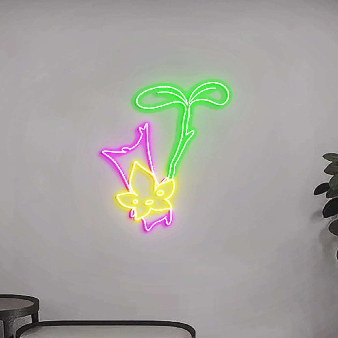 Korok Neon Sign Light, Cute Korok for Wall Decor, Cute Korok Gifts, Nintend Themed Game Room Wall Neon Light