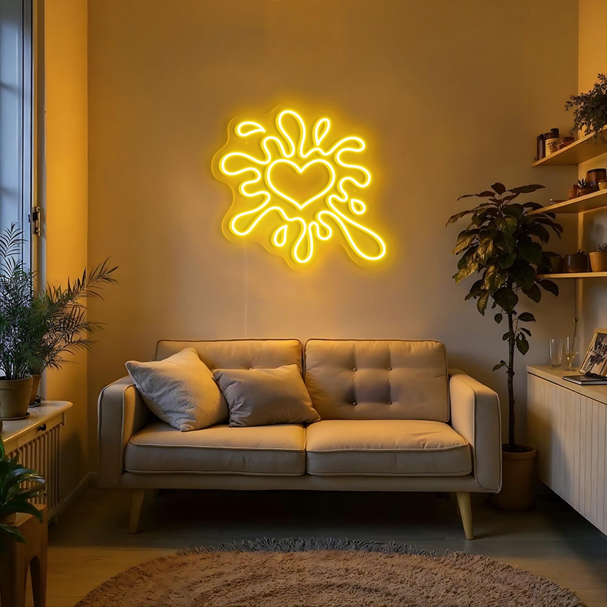 Valentine Heart Neon Sign Valentines Day Gift for Her Valentine Decor Valentine Gifts Romantic Home Decor Couples Gift for Him Wall Art