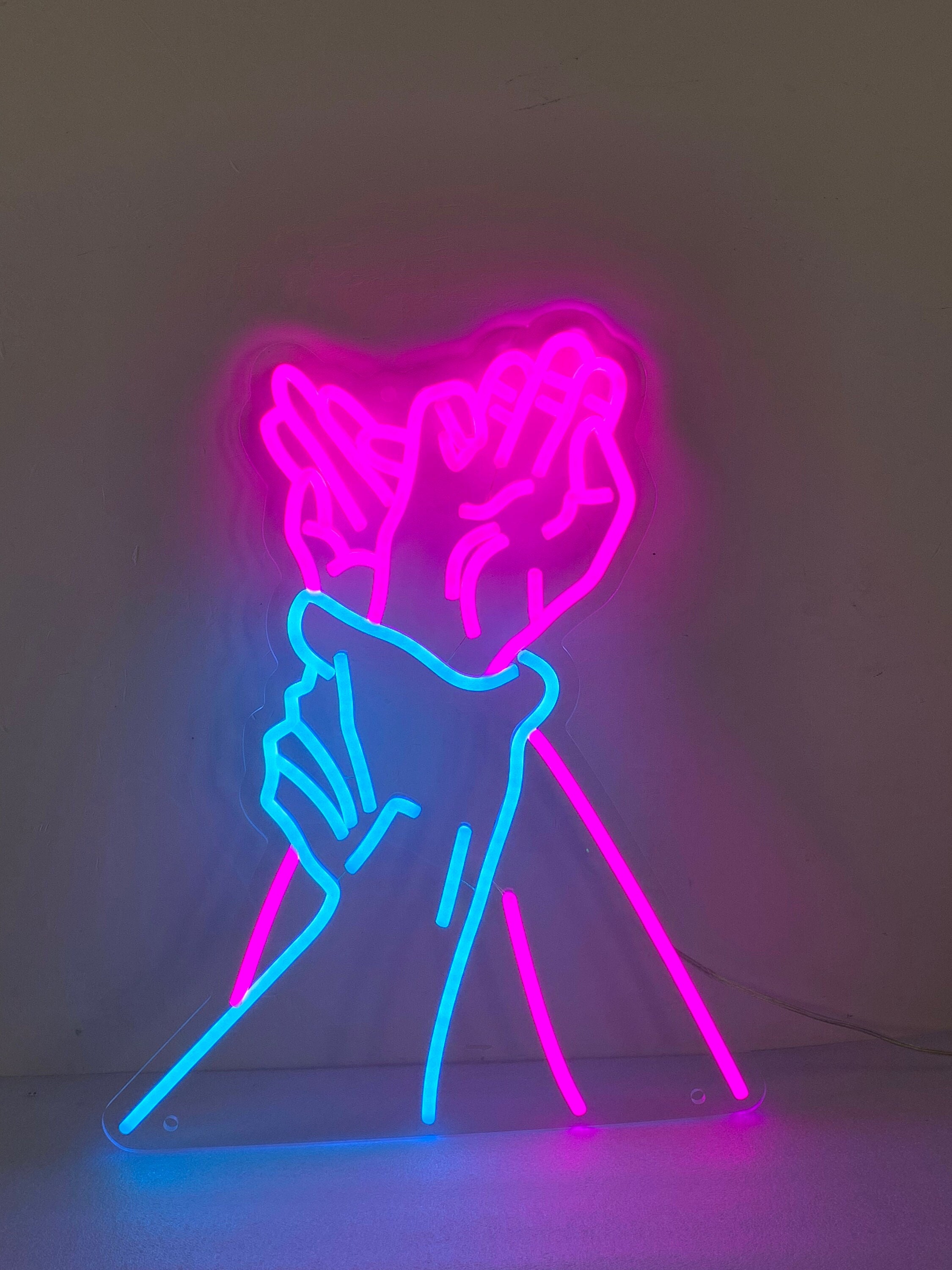 Holding Hands Neon Sign, Sexy Couple Wall Art, Custom Bond Hands Led Sign, Sensual Wall Art