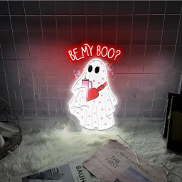 Be My Boo Neon Sign, Ghost Neon, Valentines Day Neon Sign, XOXO Neon, Women Valentines Day Neon Gifts, Heart Neon Sign, Happy Valentines