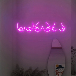 Breast Neon Sign, Breast Art, Body Positivity Wall Art, Feminist Wall Art, Woman Body Positive, Body Positive Art, Breast Cancer Awareness