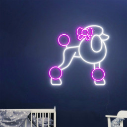 Cute Poodle Dog Neon Sign, Dog Pet Shop Wall Decor, Dog Salon Wall Art, Gift for Dog Lover, Dog Neon Sign Wall Art