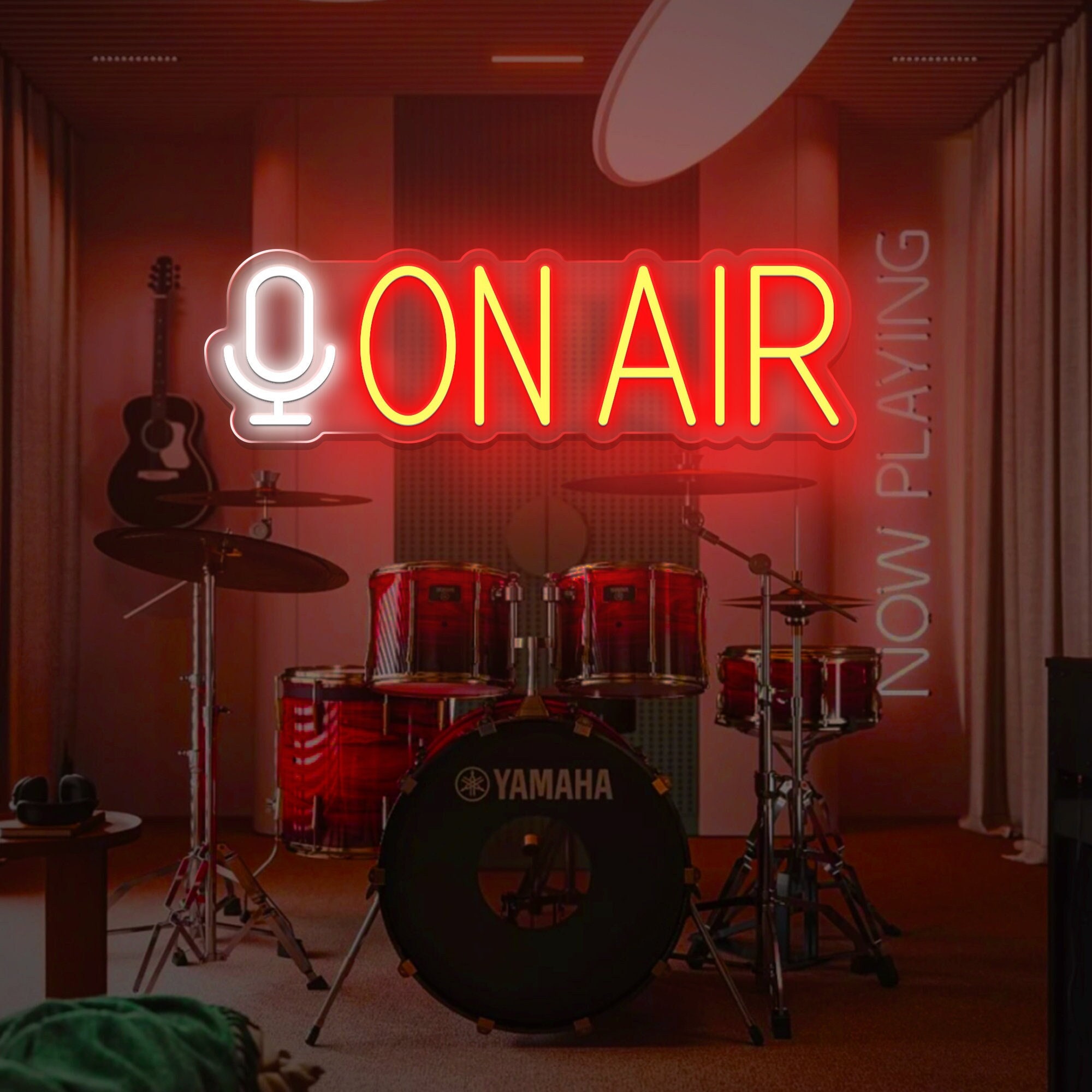 On Air Neon Sign | Custom LED Neon Sign|Live Streaming Recording Light Sign| Cool Led Signs for Studio Bedroom| Game Room Wall Art Decor