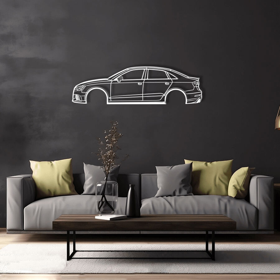 Audi RS3 Raised Metal Wall Art