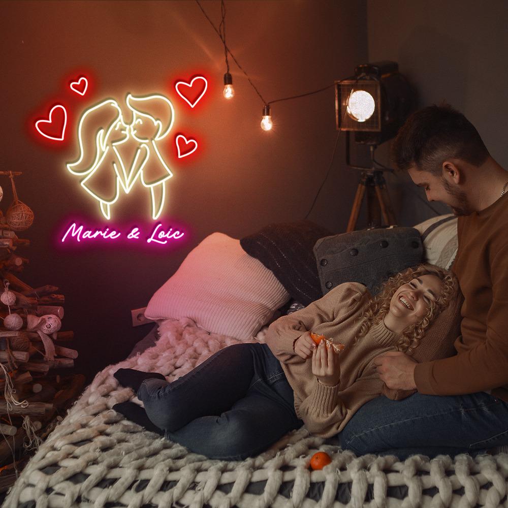 Valentine's Day For Women And Men Neon, Love Couple Neon for Women, Cute Valentine Day Neon, Valentine's Day Gifts, Happy Valentines Day