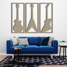Life-size Guitar Trio Framed
