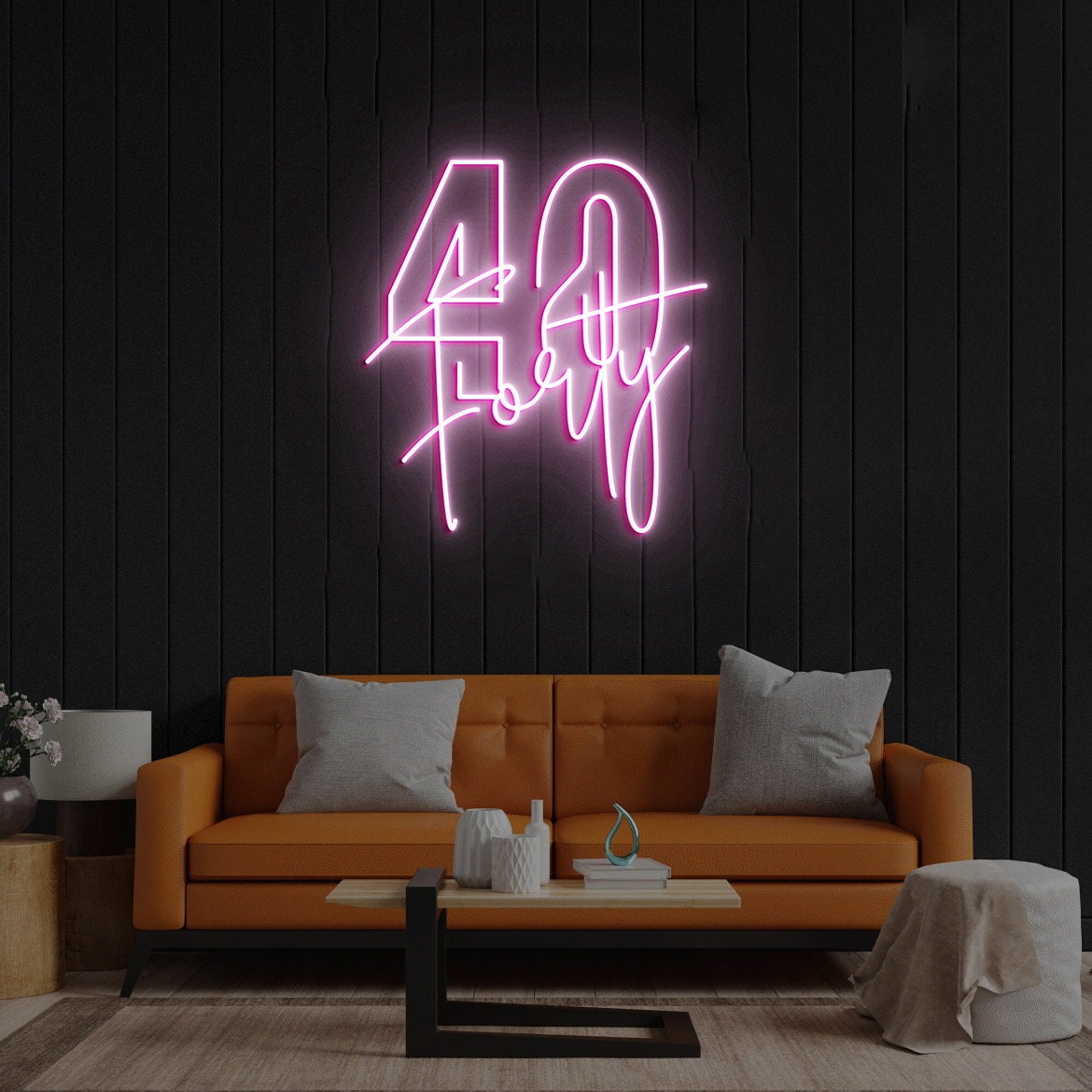 40 Forty Neon Sign, 40th Birthday Decorations,Custom Birthday Neon Light Sign, 40th Birthday Decor, 40th Birthday Neon Sign