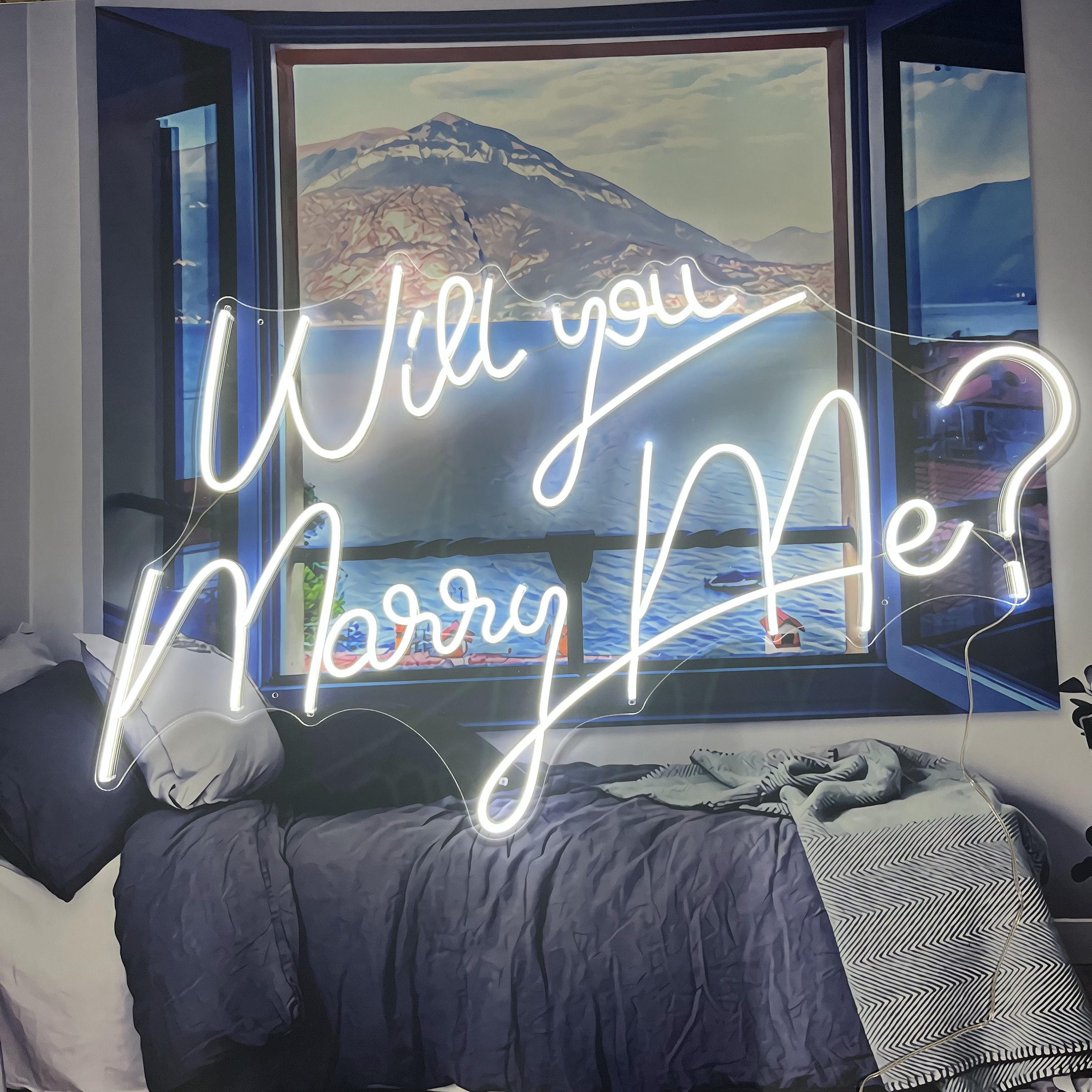 Custom Neon Sign| Will You Marry Me? | Neon Signs Wedding | Neon Sign Custom| Wedding Neon Sign |Neon Sign Wall Decor | Neon Sign Art