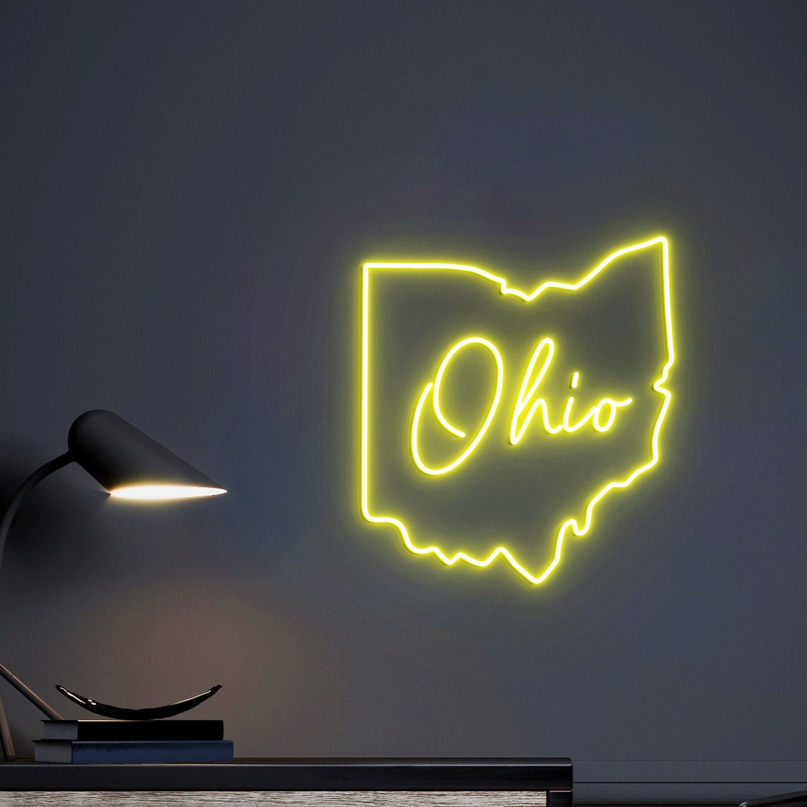 Ohio State Neon Light, Ohio Outline, Ohio Map Decor, Neon Light Sign Ohio State Sign, Ohio Gift