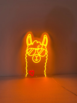 Llama Neon Light, Neon Sign Light Decor, Llama Pop Bedroom Neon Sign, Bedroom Neon Lights, Alpaca Pop Gift, Alpaca Wall Decoration