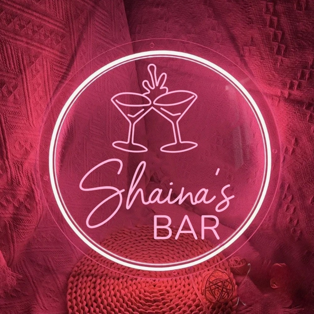Custom Bar Neon Light, Cocktail, Led Light Personalized Gifts, Home Bar Party Decor, Beer Signs, Champagne Beer LED Decor Club Signage Gifts