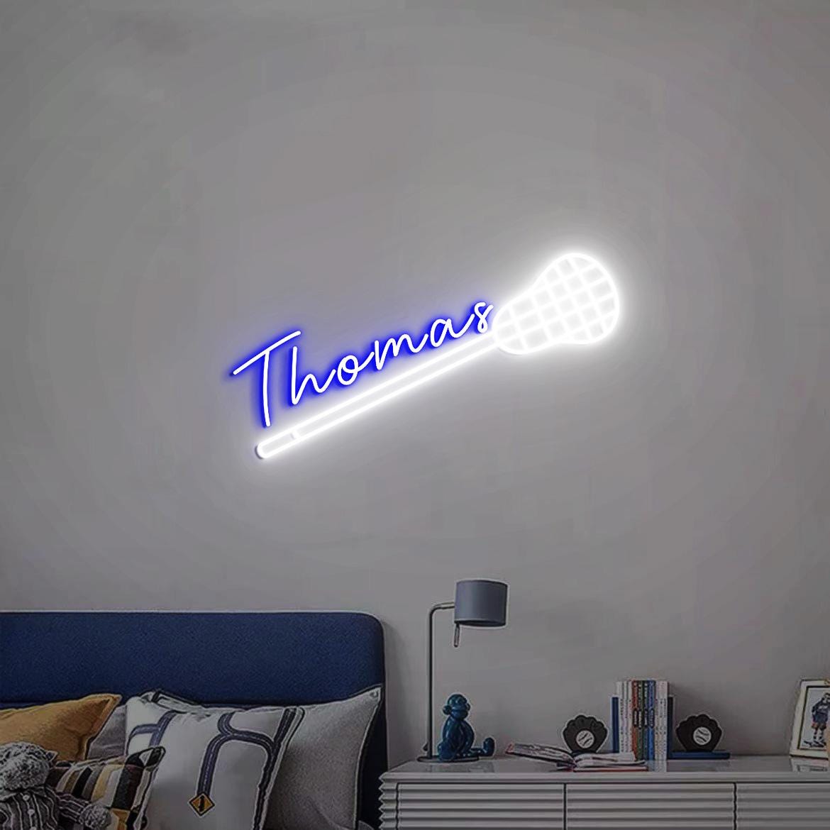 Lacrosse Neon Sign, Lacrosse Stick with Name Sign, Lacrosse Sports Sign, Lacrosse Sign Decor, Lacrosse Gift, Lacrosse Birthday Gift