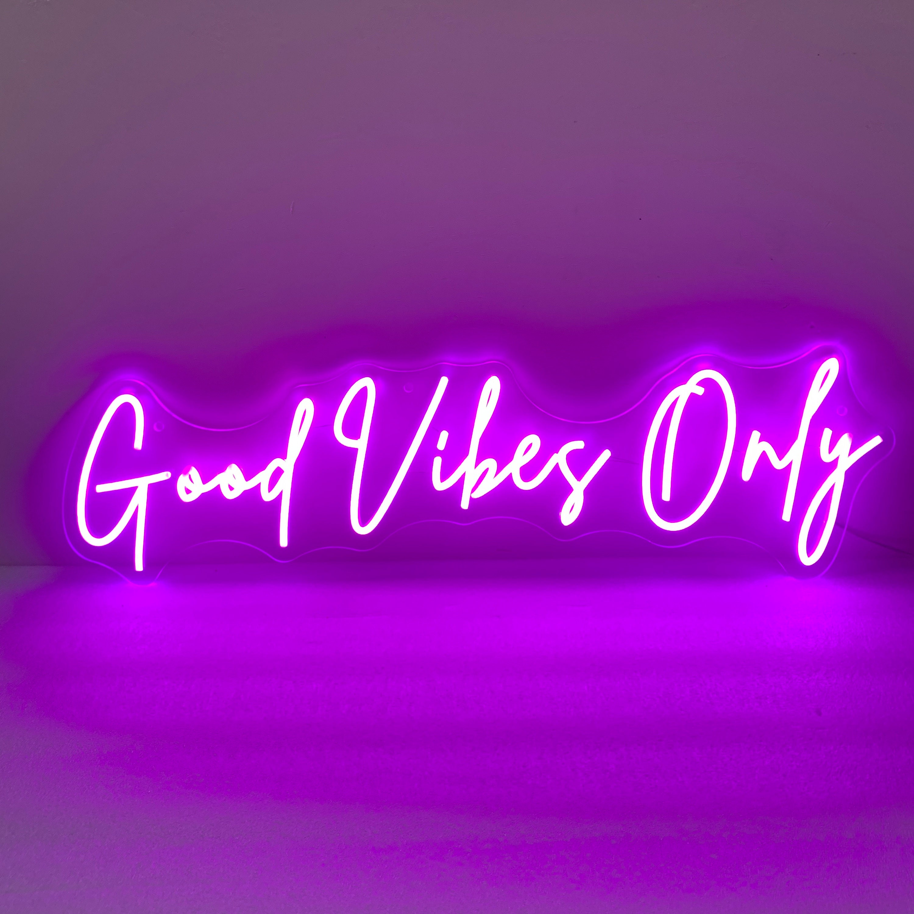 Good Vibes Only Neon Light, Neon Vibes Light Sign Wall Art, Custom Neon Sign Bedroom Apartment Wall Hanging