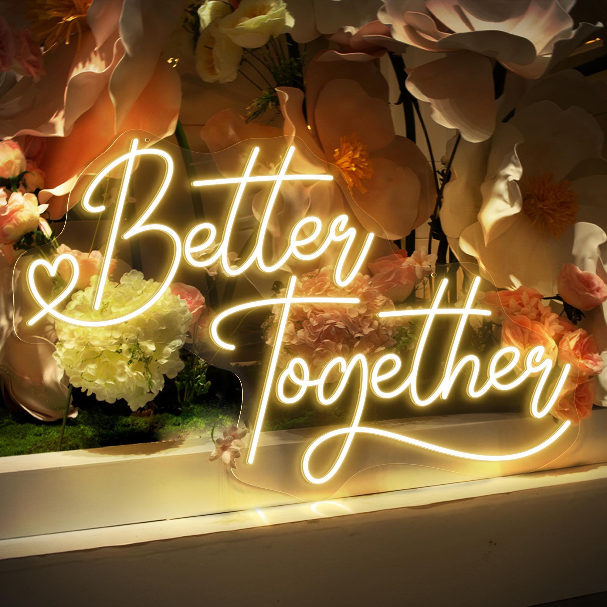 Better Together LED Neon Sign, Wedding Neon Sign for reception, Wedding Decorations, Wedding Decor, Wedding Gifts, Wedding Light Neon Sign